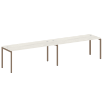 Metal System Quattro Р. ст. на 2 раб. места на П-образном м/к 40БП.СМ-2.5 Акация/Антрацит металл 3600*720*750 Metal System Quattro Р. ст. на 2 раб. места на П-образном м/к 40БП.СМ-2.5 Акация/Антрацит металл 3600*720*750