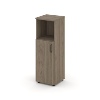 Шкаф для документов средний узкий левый с глухой дверью Style Project SN.STU.E-201(L) /Акация Лорка – Белый – Черные ручки / 400×400×1203 Шкаф для документов средний узкий левый с глухой дверью Style Project SN.STU.E-201(L) /Акация Лорка – Белый – Черные ручки / 400×400×1203