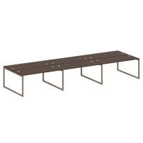 Metal System Quattro Р. ст. на 6 раб. места на О-образном м/к 40БО.СМ-6.4 Акация/Антрацит металл 4800*1475*750 Metal System Quattro Р. ст. на 6 раб. места на О-образном м/к 40БО.СМ-6.4 Акация/Антрацит металл 4800*1475*750