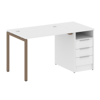Metal System Quattro Р. ст. с тумбой на П-образном м/к 40БП.РС-СТП-1.1 Акация/Антрацит металл 1412*720*750 Metal System Quattro Р. ст. с тумбой на П-образном м/к 40БП.РС-СТП-1.1 Акация/Антрацит металл 1412*720*750