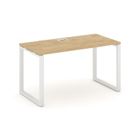Стол офисный Style Project SN-5O.SP-005 / Дуб Табак – Металл Белый / 1780×600×750 Стол офисный Style Project SN-5O.SP-005 / Дуб Табак – Металл Белый / 1780×600×750