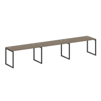 Metal System Quattro Р. ст. на 3 раб. места на О-образном м/к 40БО.СМ-3.3 Акация/Антрацит металл 4200*720*750 Metal System Quattro Р. ст. на 3 раб. места на О-образном м/к 40БО.СМ-3.3 Акация/Антрацит металл 4200*720*750