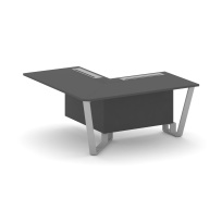 Проходной угловой модуль левый Steel Meet KD-PR.B.SPPOU-16(L) / Тиквуд Светлый – Металл Серый / 1600×1600×750 Проходной угловой модуль левый Steel Meet KD-PR.B.SPPOU-16(L) / Тиквуд Светлый – Металл Серый / 1600×1600×750