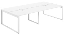 Стол-бенч с лючком Allegro / 2800×1438×750 / Профиль О-образный: 70×20 Белый / Столешница: Белый / AG.145.WH.L.72.WH Стол-бенч с лючком Allegro / 2800×1438×750 / Профиль О-образный: 70×20 Белый / Столешница: Белый / AG.145.WH.L.72.WH