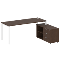 Metal System Р. ст. с тумбой на П-образном м/к БП.РС-СТС-2.5 (R) Акация/Антрацит металл 1900*1520*750 Metal System Р. ст. с тумбой на П-образном м/к БП.РС-СТС-2.5 (R) Акация/Антрацит металл 1900*1520*750