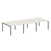 Metal System Quattro Р. ст. на 6 раб. места на П-образном м/к 40БП.СМ-6.2 Акация/Антрацит металл 3600*1475*750 Metal System Quattro Р. ст. на 6 раб. места на П-образном м/к 40БП.СМ-6.2 Акация/Антрацит металл 3600*1475*750