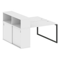 Metal System Quattro Р. ст. с шкафом-купе на О-образном м/к 40БО.РС-СШК-2.2 Т Акация/Антрацит металл 1610*1475*1098 Metal System Quattro Р. ст. с шкафом-купе на О-образном м/к 40БО.РС-СШК-2.2 Т Акация/Антрацит металл 1610*1475*1098