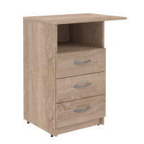Тумба для документов приставная левая Simple SC-3D.2(L) Серый 600×450×760