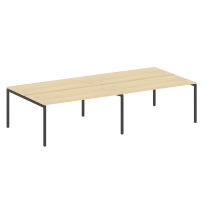 Metal System Quattro Р. ст. на 4 раб. места на П-образном м/к 40БП.СМ-4.4 Акация/Антрацит металл 3200*1475*750 Metal System Quattro Р. ст. на 4 раб. места на П-образном м/к 40БП.СМ-4.4 Акация/Антрацит металл 3200*1475*750