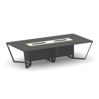 Стол для переговоров прямоугольный Steel Meet KM-PR.B.SP-12 / Тиквуд Светлый – Графит Глянец – Металл Антрацит / 3200×1600×750 Стол для переговоров прямоугольный Steel Meet KM-PR.B.SP-12 / Тиквуд Светлый – Графит Глянец – Металл Антрацит / 3200×1600×750