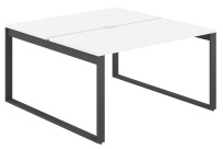Стол-бенч с вырезом Allegro / 1400×1638×750 / Профиль О-образный: 70×20 Антрацит / Столешница: Белый / AG.138.WH.V.72.AN Стол-бенч с вырезом Allegro / 1400×1638×750 / Профиль О-образный: 70×20 Антрацит / Столешница: Белый / AG.138.WH.V.72.AN