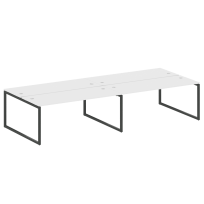 Metal System Quattro Р. ст. на 4 раб. места на О-образном м/к 40БО.СМ-4.5 Акация/Антрацит металл 3600*1475*750 Metal System Quattro Р. ст. на 4 раб. места на О-образном м/к 40БО.СМ-4.5 Акация/Антрацит металл 3600*1475*750