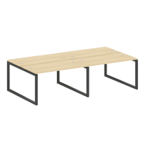 Metal System Quattro Р. ст. на 4 раб. места на О-образном м/к 50БО.СМ-4.3 Акация/Антрацит металл 2800*1475*750 Metal System Quattro Р. ст. на 4 раб. места на О-образном м/к 50БО.СМ-4.3 Акация/Антрацит металл 2800*1475*750
