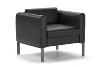 Мягкое кресло Модерн Euroforma / Экокожа Euroline / Черный 9100 / 875×800×720