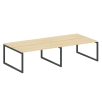 Metal System Quattro Р. ст. на 4 раб. места на О-образном м/к 50БО.СМ-4.4 Акация/Антрацит металл 3200*1475*750 Metal System Quattro Р. ст. на 4 раб. места на О-образном м/к 50БО.СМ-4.4 Акация/Антрацит металл 3200*1475*750