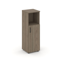 Шкаф для документов средний узкий правый с глухой дверью Style Project SN.STU.E-201(R) / Акация Лорка – Белый – Черные ручки / 400×400×1203 Шкаф для документов средний узкий правый с глухой дверью Style Project SN.STU.E-201(R) / Акация Лорка – Белый – Черные ручки / 400×400×1203