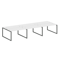 Metal System Quattro Р. ст. на 6 раб. места на О-образном м/к 40БО.СМ-6.3 Акация/Антрацит металл 4200*1475*750 Metal System Quattro Р. ст. на 6 раб. места на О-образном м/к 40БО.СМ-6.3 Акация/Антрацит металл 4200*1475*750