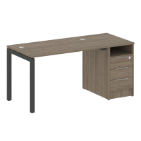 Metal System Quattro Р. ст. с тумбой на П-образном м/к 50БП.РС-СТП-1.2 Акация/Антрацит металл 1612*720*750 Metal System Quattro Р. ст. с тумбой на П-образном м/к 50БП.РС-СТП-1.2 Акация/Антрацит металл 1612*720*750