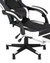 Кресло игровое TopChairs Virage черно-белое Кресло игровое TopChairs Virage черно-белое