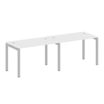 Metal System Quattro Р. ст. на 2 раб. места на П-образном м/к 50БП.СМ-2.2 Акация/Антрацит металл 2400*720*750 Metal System Quattro Р. ст. на 2 раб. места на П-образном м/к 50БП.СМ-2.2 Акация/Антрацит металл 2400*720*750