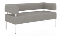 Двухместный диван МС Euroforma / Искусственная шерсть Kardif / Серый 10 / 1200×630×750 Двухместный диван МС Euroforma / Искусственная шерсть Kardif / Серый 10 / 1200×630×750