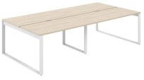 Стол-бенч с вырезом Allegro / 2800×1238×750 / Профиль О-образный: 70×20 Белый / Столешница: Белый / AG.142.WH.V.72.WH Стол-бенч с вырезом Allegro / 2800×1238×750 / Профиль О-образный: 70×20 Белый / Столешница: Белый / AG.142.WH.V.72.WH