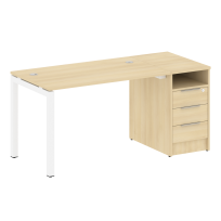 Metal System Quattro Р. ст. с тумбой на П-образном м/к 50БП.РС-СТП-1.2 Акация/Антрацит металл 1612*720*750 Metal System Quattro Р. ст. с тумбой на П-образном м/к 50БП.РС-СТП-1.2 Акация/Антрацит металл 1612*720*750