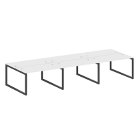 Metal System Quattro Р. ст. на 6 раб. места на О-образном м/к 50БО.СМ-6.3 Акация/Антрацит металл 4200*1475*750 Metal System Quattro Р. ст. на 6 раб. места на О-образном м/к 50БО.СМ-6.3 Акация/Антрацит металл 4200*1475*750
