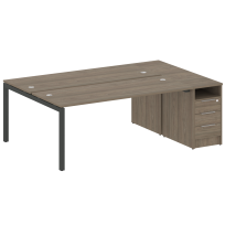 Metal System Quattro Р. ст. с тумбой на П-образном м/к 50БП.РС-СТП-2.5 Акация/Антрацит металл 2212*1475*750 Metal System Quattro Р. ст. с тумбой на П-образном м/к 50БП.РС-СТП-2.5 Акация/Антрацит металл 2212*1475*750