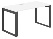 Стол офисный с лючком Allegro / 1200×700×750 / Профиль О-образный: 70×20 Антрацит / Столешница: Белый / AG.104.WH.L.72.AN Стол офисный с лючком Allegro / 1200×700×750 / Профиль О-образный: 70×20 Антрацит / Столешница: Белый / AG.104.WH.L.72.AN