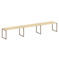 Metal System Quattro Р. ст. на 3 раб. места на О-образном м/к 40БО.СМ-3.4 Акация/Антрацит металл 4800*720*750 Metal System Quattro Р. ст. на 3 раб. места на О-образном м/к 40БО.СМ-3.4 Акация/Антрацит металл 4800*720*750