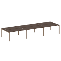 Metal System Quattro Р. ст. на 6 раб. места на П-образном м/к 50БП.СМ-6.4 Акация/Антрацит металл 4800*1475*750 Metal System Quattro Р. ст. на 6 раб. места на П-образном м/к 50БП.СМ-6.4 Акация/Антрацит металл 4800*1475*750