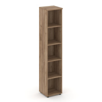 Стеллаж высокий узкий Style Project / SN.STU-100 Белый – Тиквуд Светлый / 400×400×1982 Стеллаж высокий узкий Style Project / SN.STU-100 Белый – Тиквуд Светлый / 400×400×1982