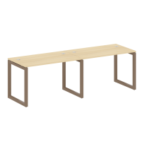 Metal System Quattro Р. ст. на 2 раб. места на О-образном м/к 50БО.СМ-2.2 Акация/Антрацит металл 2400*720*750 Metal System Quattro Р. ст. на 2 раб. места на О-образном м/к 50БО.СМ-2.2 Акация/Антрацит металл 2400*720*750
