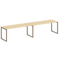 Metal System Quattro Р. ст. на 2 раб. места на О-образном м/к 40БО.СМ-2.5 Акация/Антрацит металл 3600*720*750 Metal System Quattro Р. ст. на 2 раб. места на О-образном м/к 40БО.СМ-2.5 Акация/Антрацит металл 3600*720*750