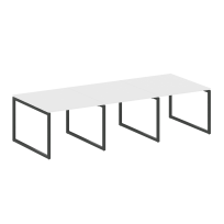 Metal System Quattro Перег. стол (3 столешницы) на О-оразном м/к 40БО.ПРГ-3.1 Акация/Антрацит металл 3000*1235*750 Metal System Quattro Перег. стол (3 столешницы) на О-оразном м/к 40БО.ПРГ-3.1 Акация/Антрацит металл 3000*1235*750