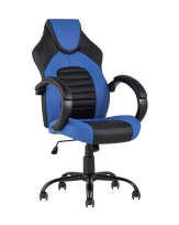 Кресло игровое TopChairs Racer Midi черно-синее Кресло игровое TopChairs Racer Midi черно-синее