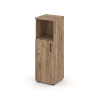 Шкаф для документов средний узкий левый с глухой дверью Style Project SN.STU.E-201(L) /Акация Лорка – Белый – Черные ручки / 400×400×1203 Шкаф для документов средний узкий левый с глухой дверью Style Project SN.STU.E-201(L) /Акация Лорка – Белый – Черные ручки / 400×400×1203