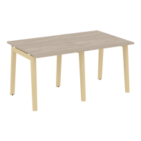 Onix Wood Стол переговорный (2 столешницы) OW.PRG-2.0 Белый бриллиант/Дуб светлый/Белый металл 1560*980*750 Onix Wood Стол переговорный (2 столешницы) OW.PRG-2.0 Белый бриллиант/Дуб светлый/Белый металл 1560*980*750
