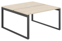 Стол-бенч с лючком Allegro / 1600×1638×750 / Профиль О-образный: 70×20 Антрацит / Столешница: Белый / AG.139.WH.L.72.AN Стол-бенч с лючком Allegro / 1600×1638×750 / Профиль О-образный: 70×20 Антрацит / Столешница: Белый / AG.139.WH.L.72.AN