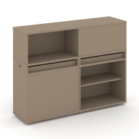 Estetica Набор №12. Тумба двойная+низкая надставка ES.NB.2N-12 Латте 1500×410×1135 Estetica Набор №12. Тумба двойная+низкая надставка ES.NB.2N-12 Латте 1500×410×1135