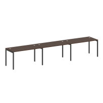Metal System Quattro Р. ст. на 3 раб. места на П-образном м/к 40БП.СМ-3.3 Акация/Антрацит металл 4200*720*750 Metal System Quattro Р. ст. на 3 раб. места на П-образном м/к 40БП.СМ-3.3 Акация/Антрацит металл 4200*720*750