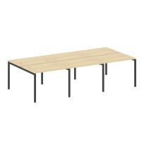 Metal System Quattro Р. ст. на 6 раб. места на П-образном м/к 40БП.СМ-6.1 Акация/Антрацит металл 3000*1475*750 Metal System Quattro Р. ст. на 6 раб. места на П-образном м/к 40БП.СМ-6.1 Акация/Антрацит металл 3000*1475*750