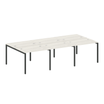 Metal System Quattro Р. ст. на 6 раб. места на П-образном м/к 40БП.СМ-6.1 Акация/Антрацит металл 3000*1475*750 Metal System Quattro Р. ст. на 6 раб. места на П-образном м/к 40БП.СМ-6.1 Акация/Антрацит металл 3000*1475*750