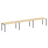 Metal System Quattro Р. ст. на 3 раб. места на П-образном м/к 40БП.СМ-3.4 Акация/Антрацит металл 4800*720*750 Metal System Quattro Р. ст. на 3 раб. места на П-образном м/к 40БП.СМ-3.4 Акация/Антрацит металл 4800*720*750