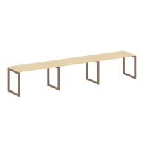 Metal System Quattro Р. ст. на 3 раб. места на О-образном м/к 50БО.СМ-3.3 Акация/Антрацит металл 4200*720*750 Metal System Quattro Р. ст. на 3 раб. места на О-образном м/к 50БО.СМ-3.3 Акация/Антрацит металл 4200*720*750