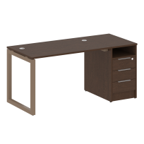Metal System Quattro Р. ст. с тумбой на О-образном м/к 50БО.РС-СТП-1.2 Акация/Антрацит металл 1612*720*750 Metal System Quattro Р. ст. с тумбой на О-образном м/к 50БО.РС-СТП-1.2 Акация/Антрацит металл 1612*720*750