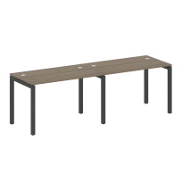 Metal System Quattro Р. ст. на 2 раб. места на П-образном м/к 50БП.СМ-2.2 Акация/Антрацит металл 2400*720*750 Metal System Quattro Р. ст. на 2 раб. места на П-образном м/к 50БП.СМ-2.2 Акация/Антрацит металл 2400*720*750