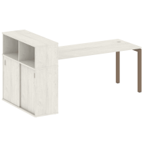 Metal System Quattro Стол офисный с шкафом-купе на П-образном м/к 50БП.РС-СШК-3.5 Т Вяз/Мокко металл 2210×1120×1098 Metal System Quattro Стол офисный с шкафом-купе на П-образном м/к 50БП.РС-СШК-3.5 Т Вяз/Мокко металл 2210×1120×1098