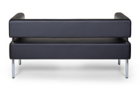 Трехместный диван МС Euroforma / Экокожа Euroline / Черный 9100 / 1530×630×750 Трехместный диван МС Euroforma / Экокожа Euroline / Черный 9100 / 1530×630×750
